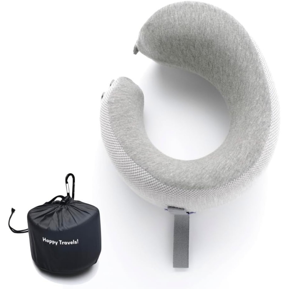 C CUSHION LAB‎ Ergonomic Travel Neck Pillow Gray Medium Airplane